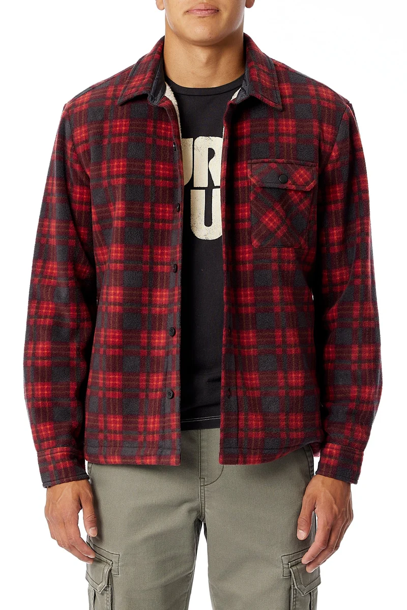 Woodsman Plaid Microfleece Jacket