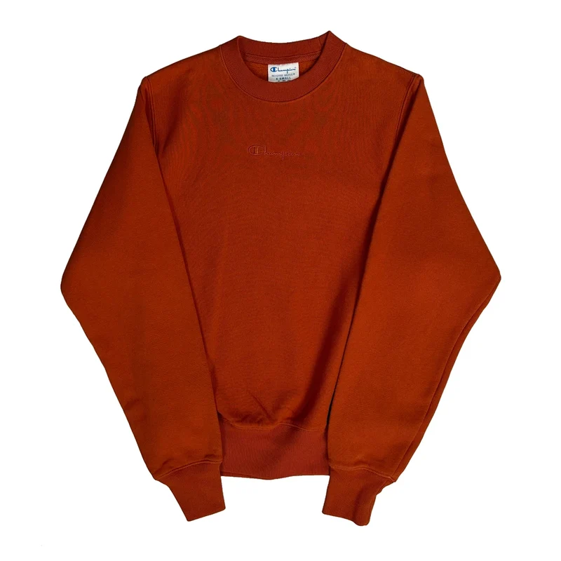 Reverse Weave Champion Sweatshirt - XS Orange Cotton Blend