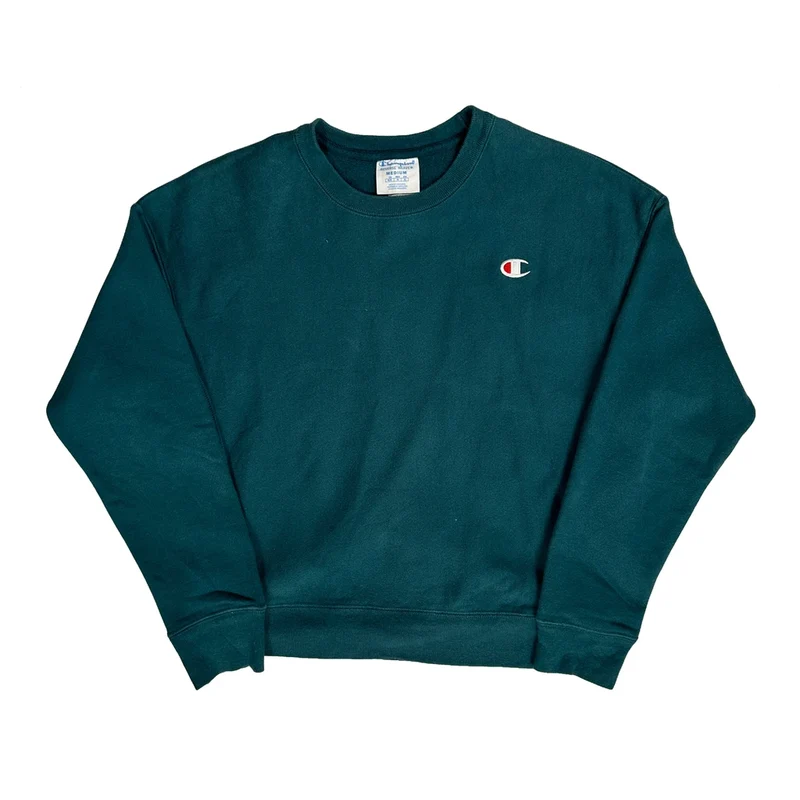 Reverse Weave Champion Sweatshirt - Medium Green Cotton