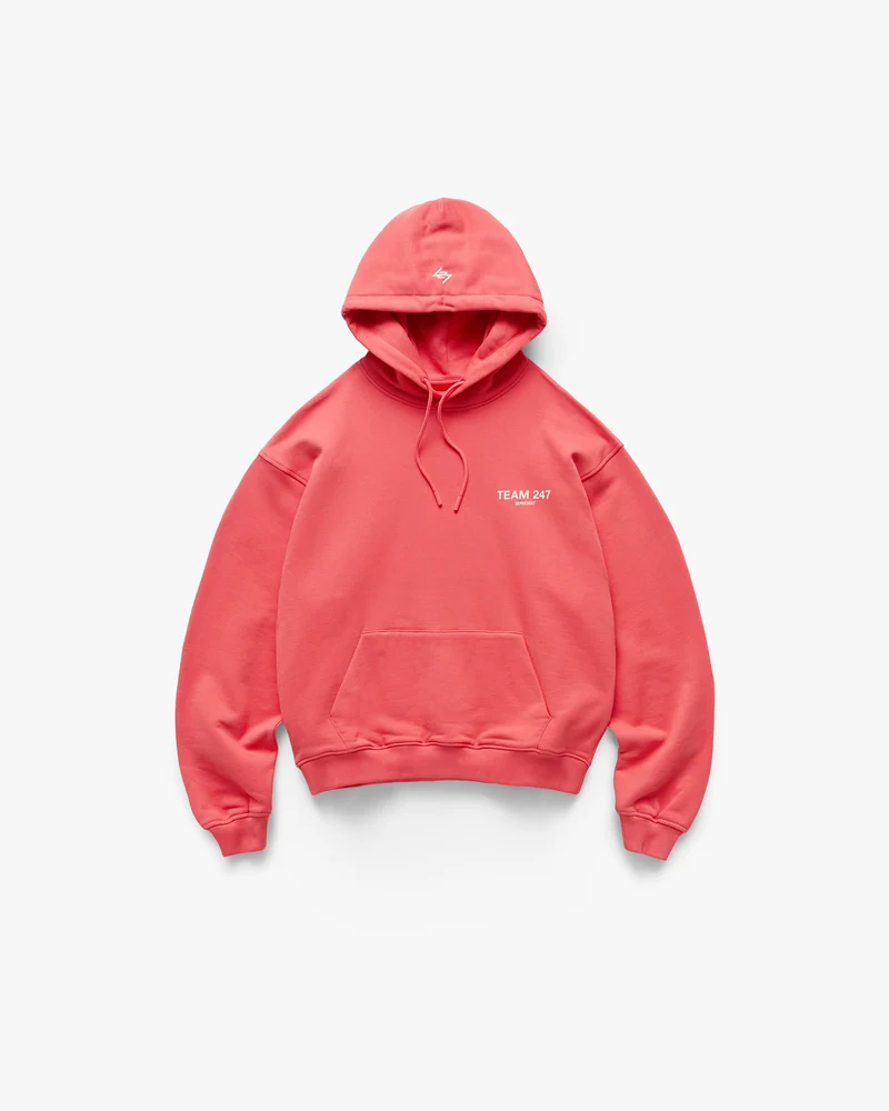 Team 247 Oversized Hoodie - Racing Red