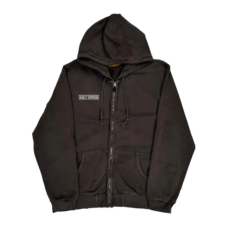 Motorcycle Harley Davidson Graphic Hoodie - XL Black Cotton