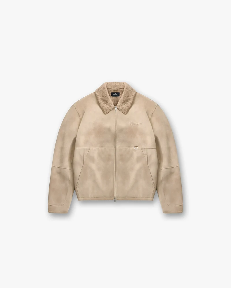Faux Shearling Jacket - Cafe