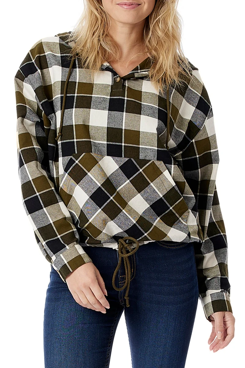 Kassandra Plaid Hoodie