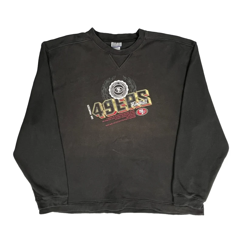49Ers Reebok Football Sweatshirt - 2XL Black Cotton Blend