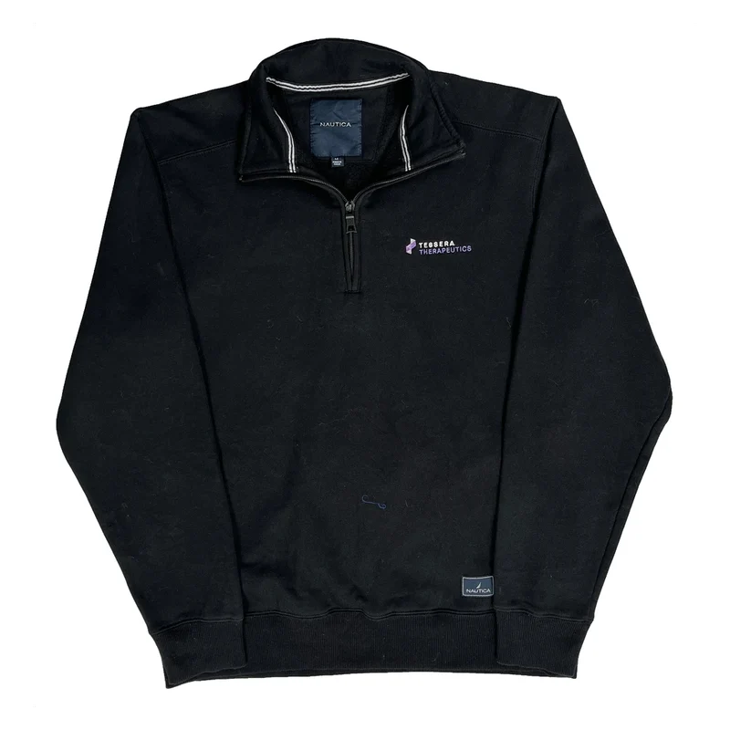 Teggera Therapeutics Logo Nautica 1/4 Zip - Medium Black Cotton