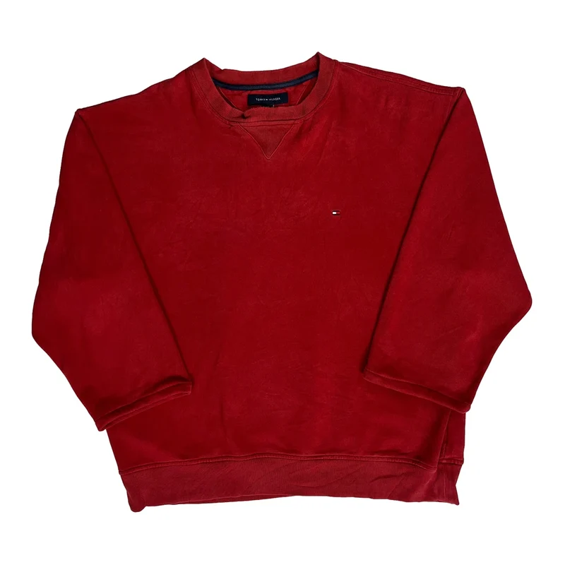 Tommy Hilfiger Sweatshirt - Large Red Cotton