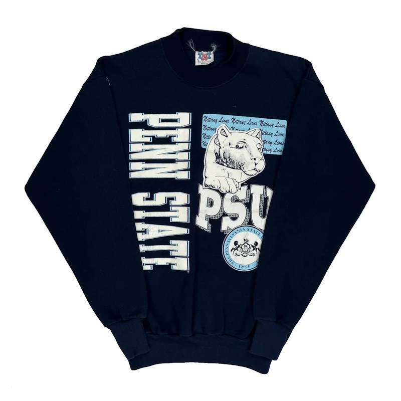 Penn State Tnt College Sweatshirt - Large Navy Cotton