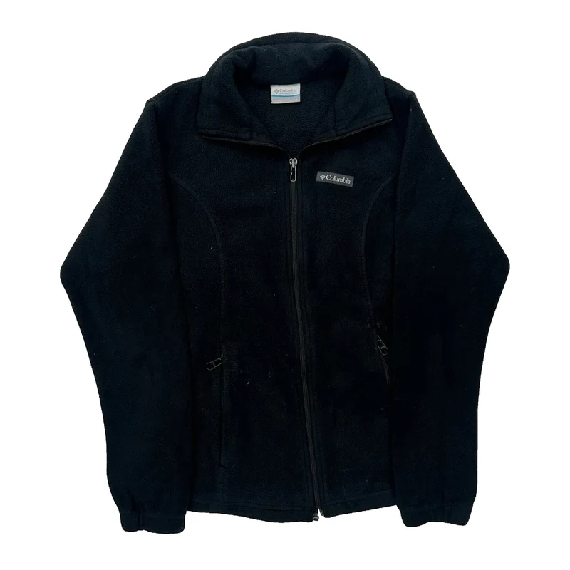 Columbia Fleece Jacket - Medium Black Polyester
