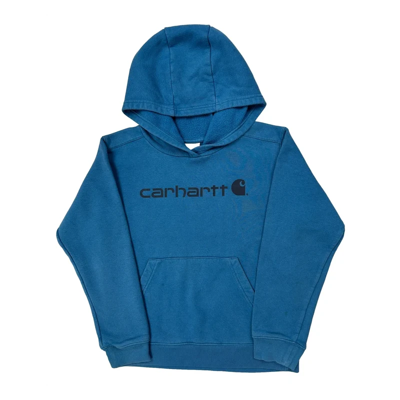 Age 10-12 Carhartt Hoodie - Medium Blue Cotton