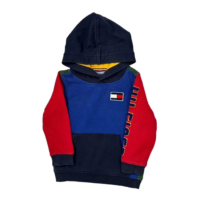 Age 4-5 Tommy Hilfiger Spellout Hoodie - XS Multicoloured Cotton