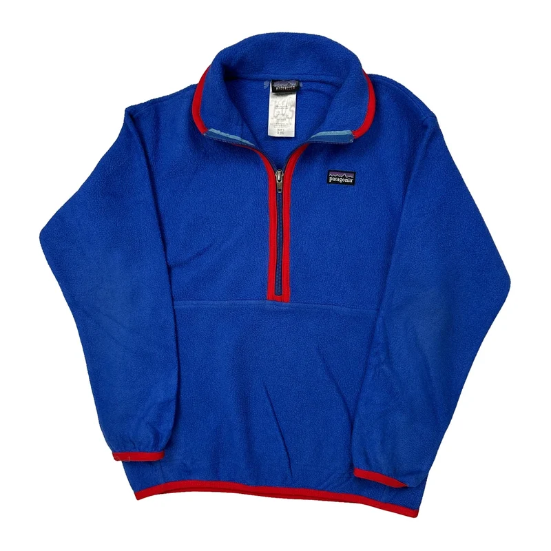 Boys Patagonia Synchilla 1/4 Zip - Small Blue Polyester