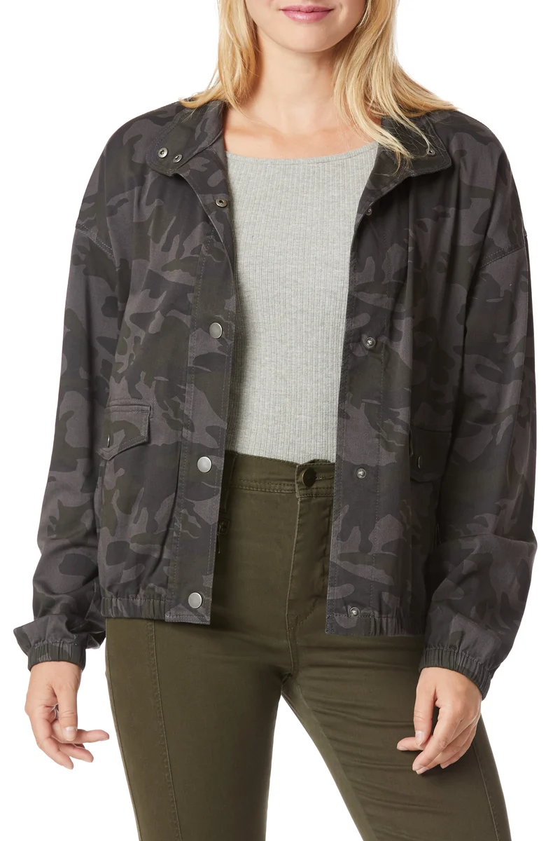 Edna Soft Sateen Camo Jacket