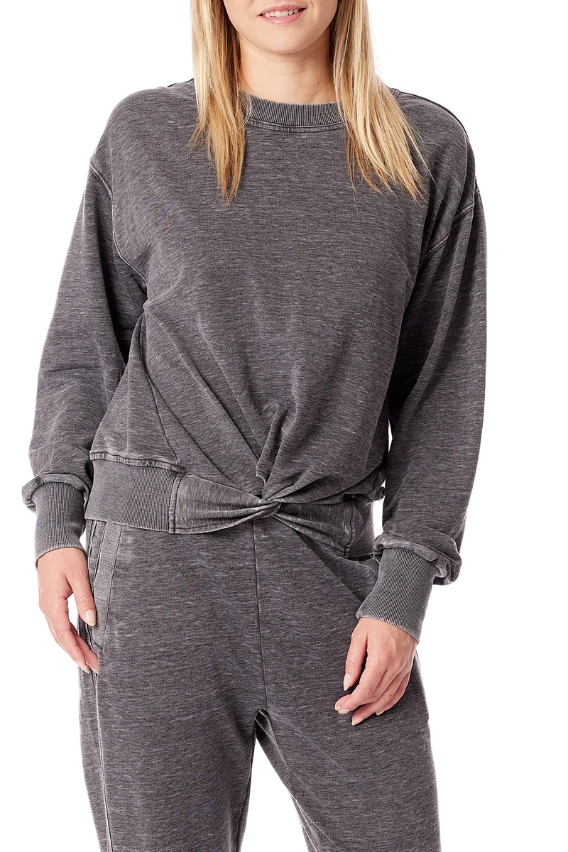 Crystal Burnout Twist Sweatshirt