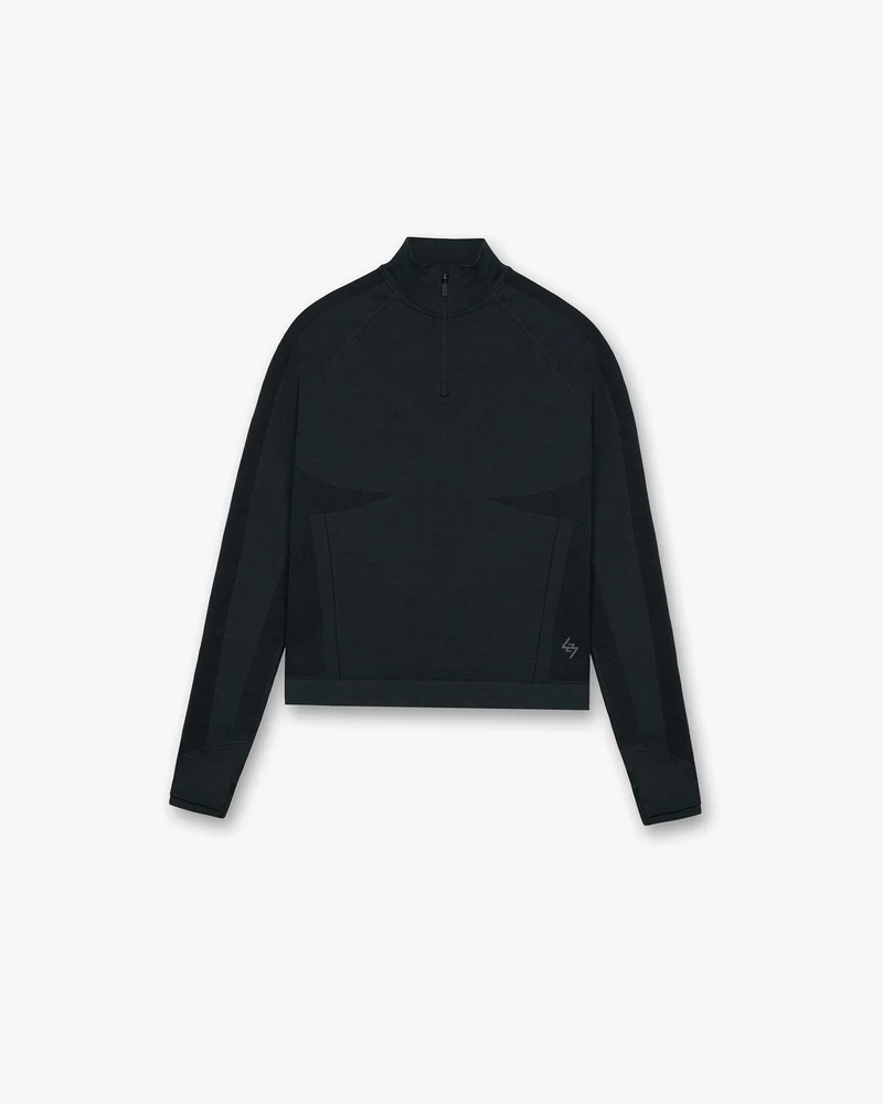247 Sculpt Seamless Quarter Zip Jacket - Black