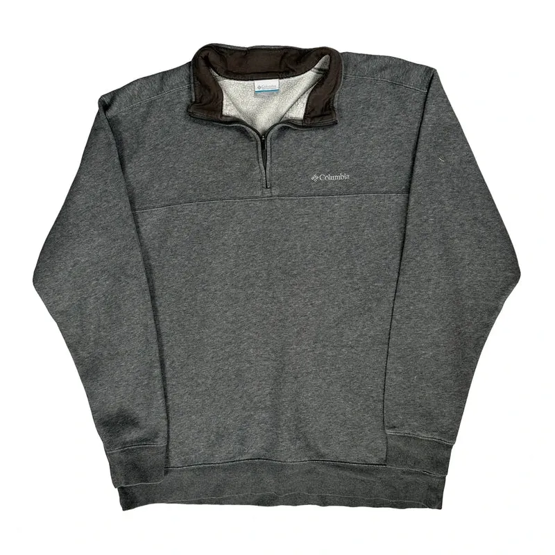 Columbia 1/4 Zip - XL Grey Polyester