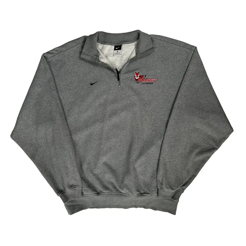 Marist Lacrosse Nike College 1/4 Zip - XL Grey Cotton