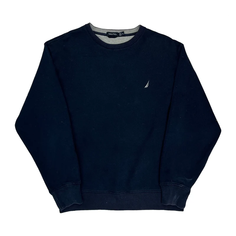 Nautica Sweatshirt - XL Navy Cotton