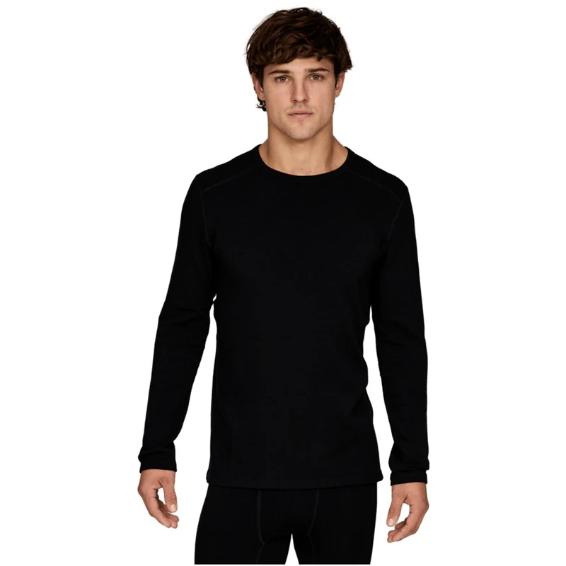 Le Bent Mens Heavyweight Antarctic Grid Fleece Crew