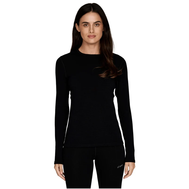 Le Bent Womens Heavyweight Antarctic Grid Fleece Crew