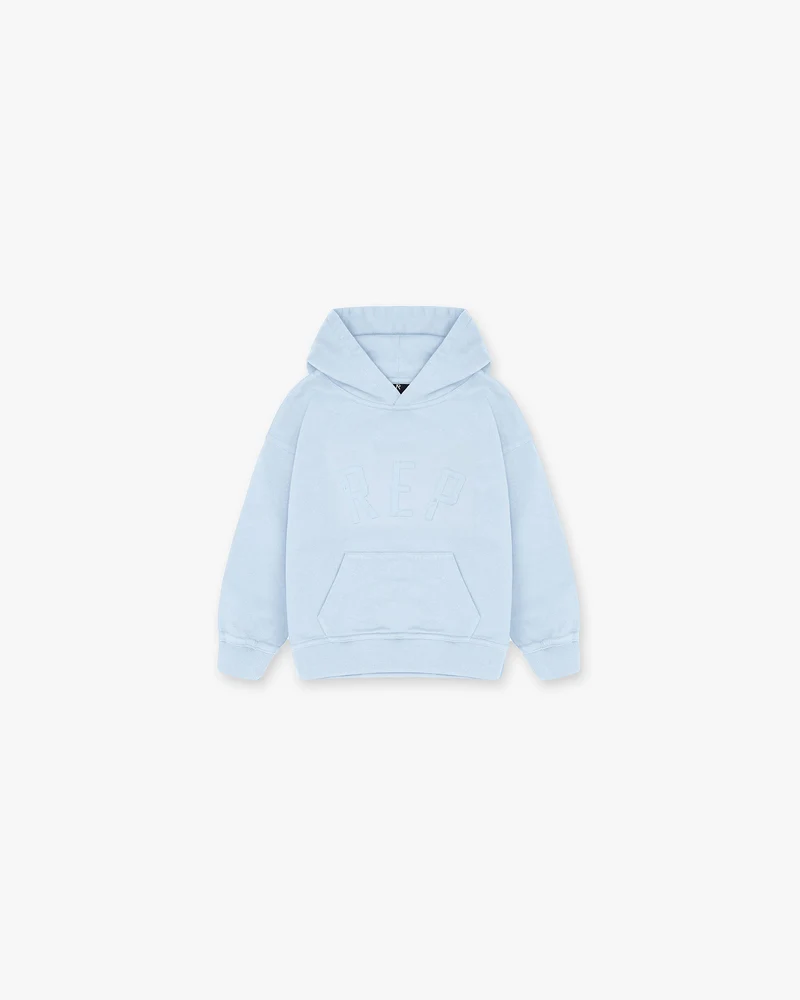 Mini Rep Applique Hoodie - Powder Blue