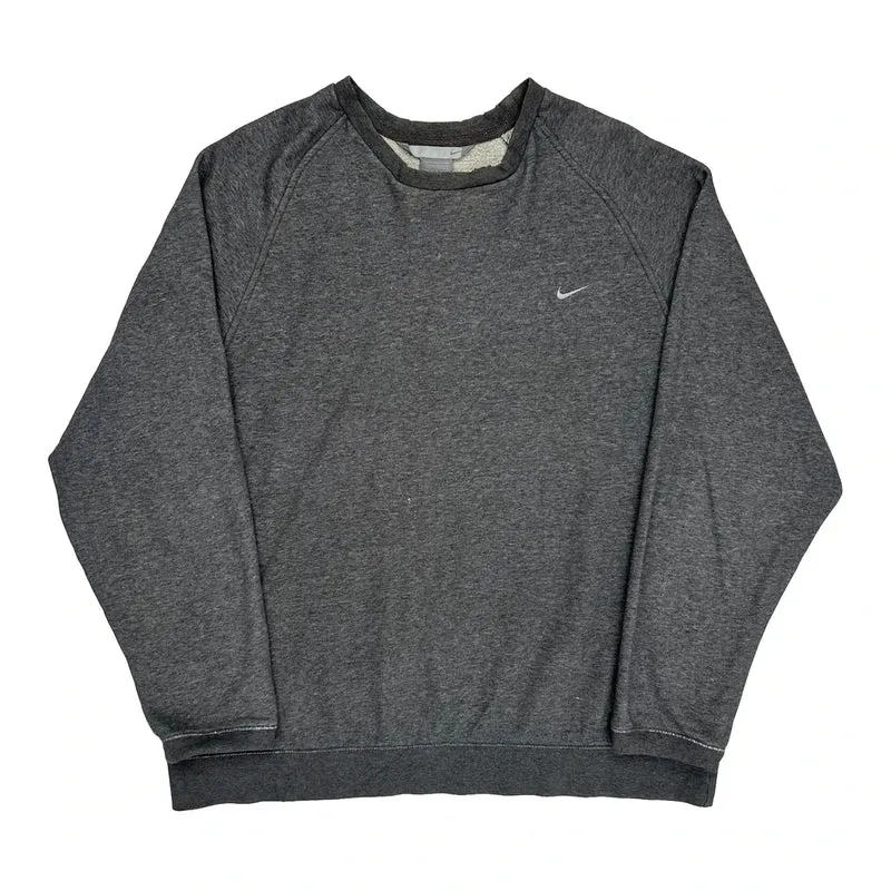 Nike Sweatshirt - XL Grey Cotton Blend