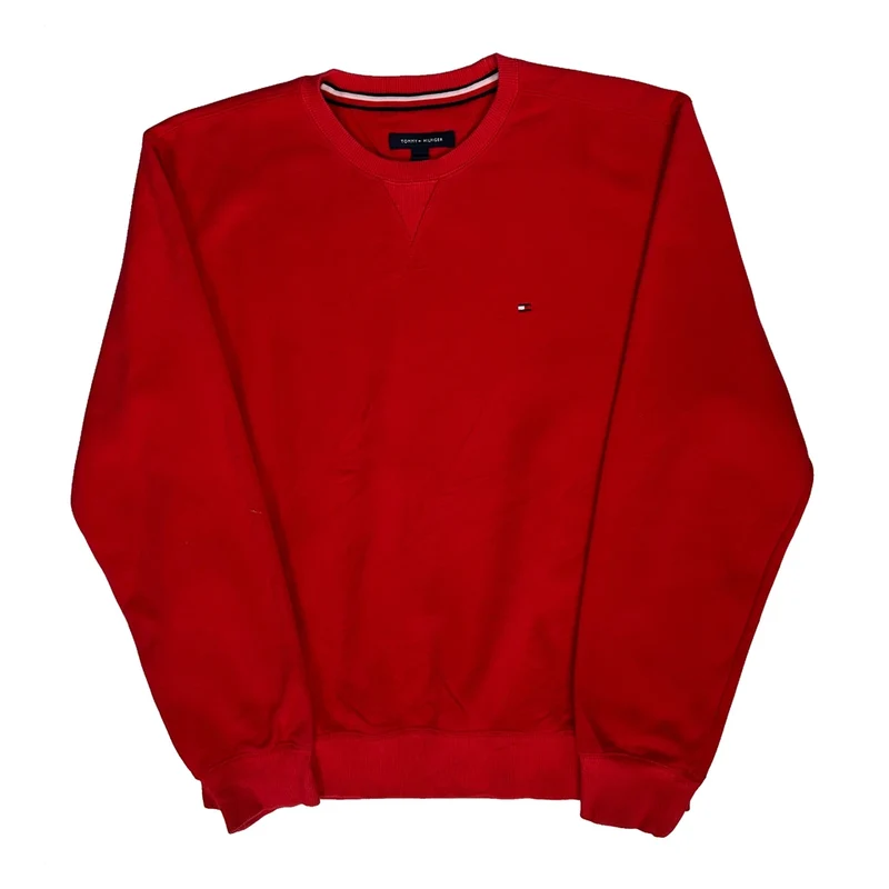 Tommy Hilfiger Sweatshirt - Large Red Cotton