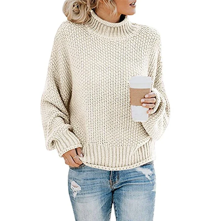 Avriel – Womens Chunky Knit Turtleneck Jumper