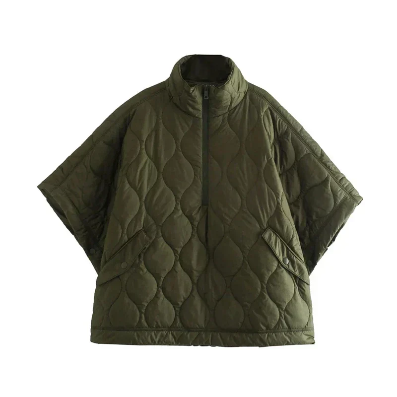 Kelira – Women’s Army Green Zip Quilted Jacket