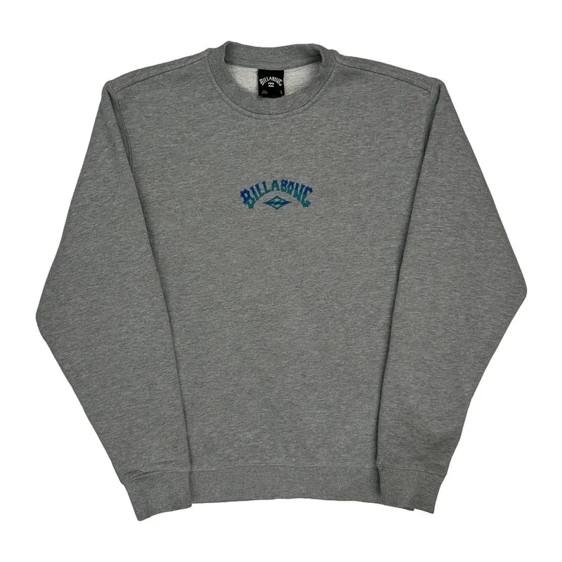 Billabong Sweatshirt - Small Grey Cotton Blend