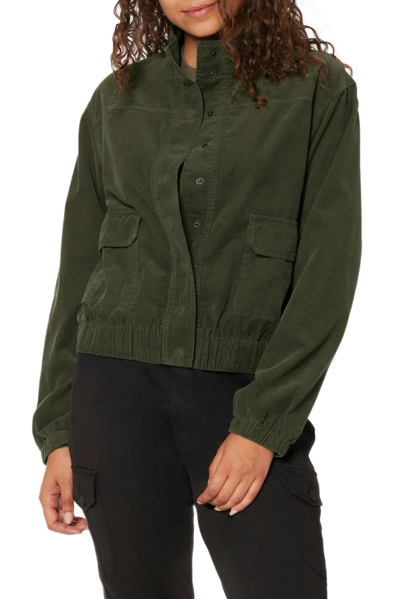 Laurie Mock Neck Corduroy Jacket