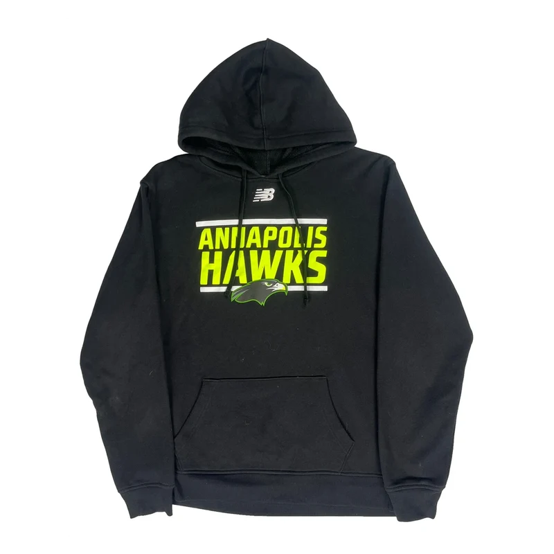 Annapolis Hawks New Balance Graphic Hoodie - Large Black Cotton