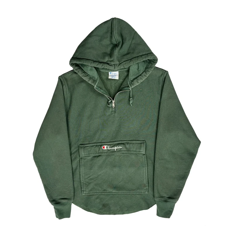 Reverse Weave Champion Hoodie - Medium Green Cotton