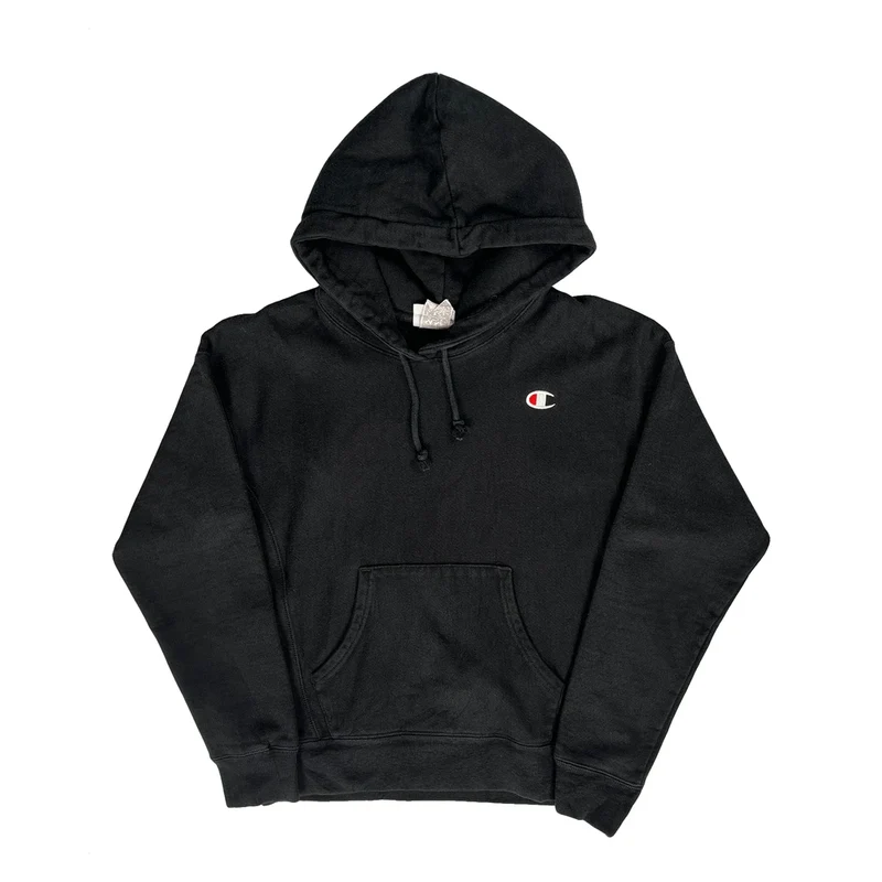 Reverse Weave Champion Hoodie - Small Black Cotton Blend