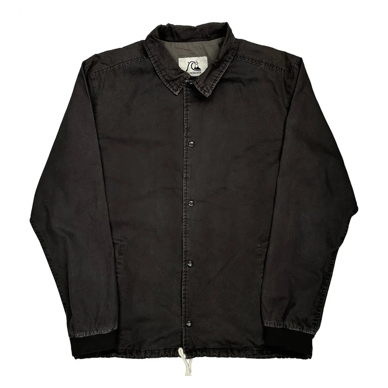 Quiksilver Coach Jacket - Medium Black Cotton