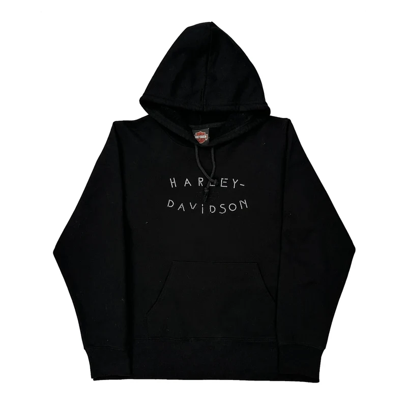 Twin Cities Harley Davidson Spellout Hoodie - XL Black Cotton