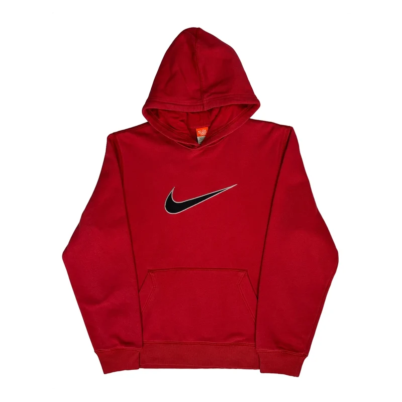 Nike Hoodie - Large Red Cotton