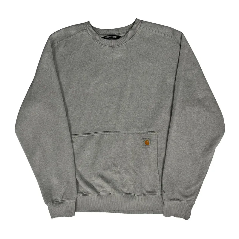 Carhartt Force Carhartt Sweatshirt - Large Grey Cotton Blend