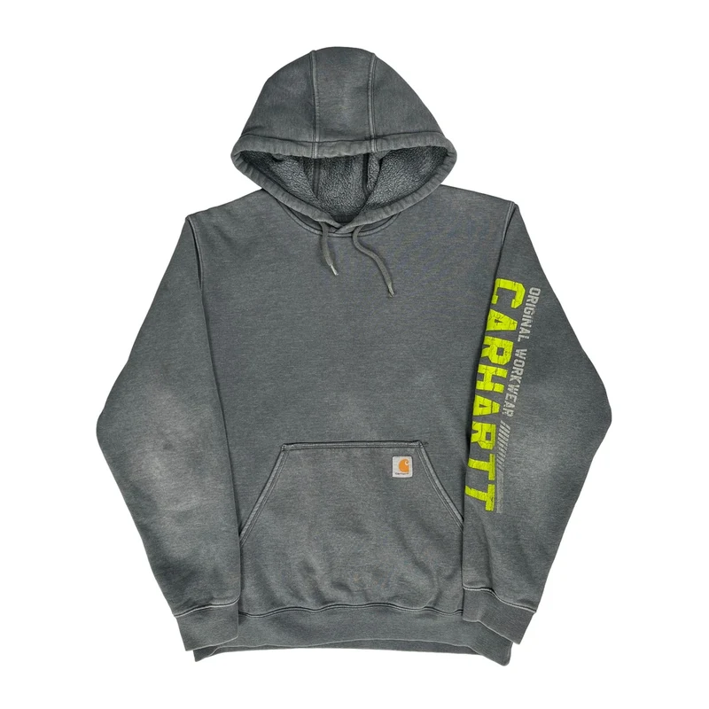 Original Fit Carhartt Hoodie - Large Grey Cotton