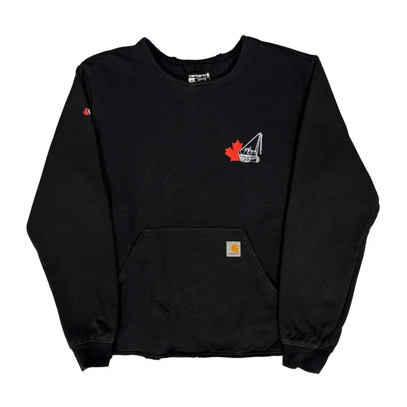 Clac Carhartt Graphic Sweatshirt - Medium Black Cotton