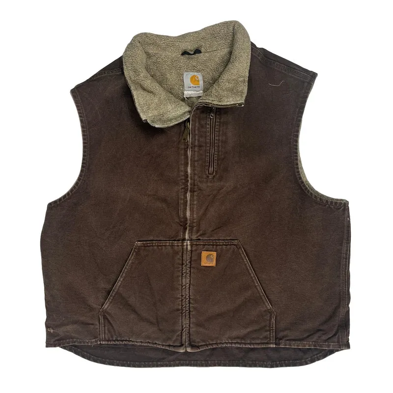 Carhartt Gilet - XL Brown Cotton
