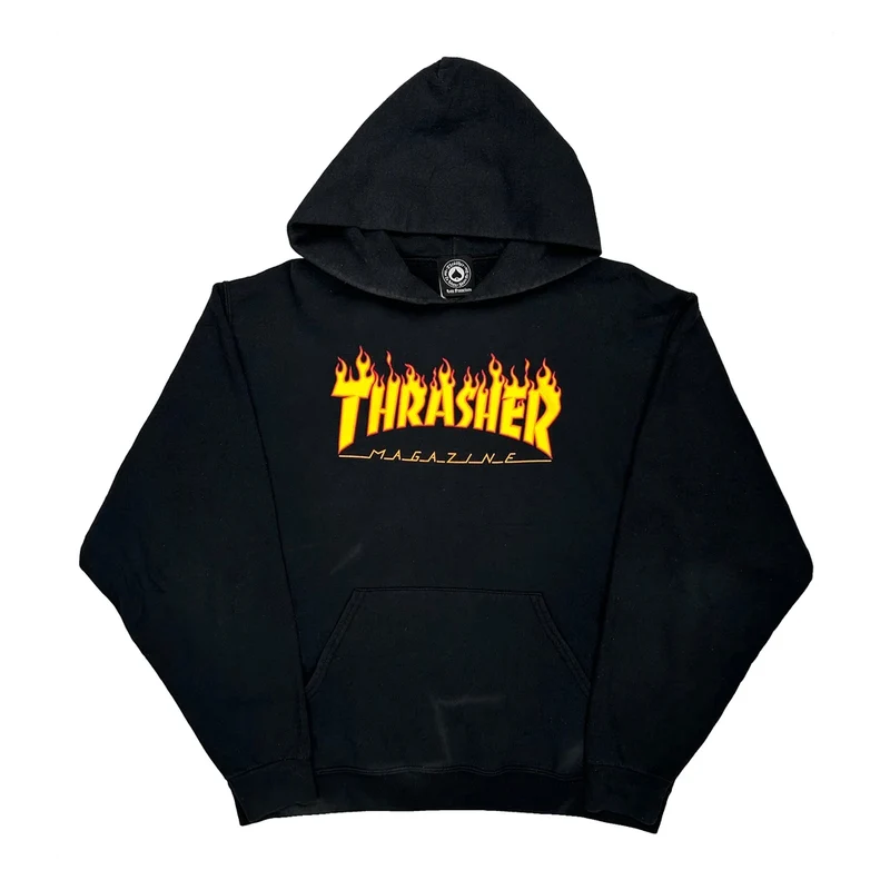 Thrasher Magazine Thrasher Graphic Hoodie - Large Black Cotton Blend