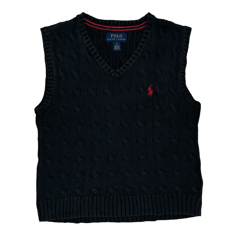 Age 5 Polo By Ralph Lauren Sweater Vest - Small Black Cotton