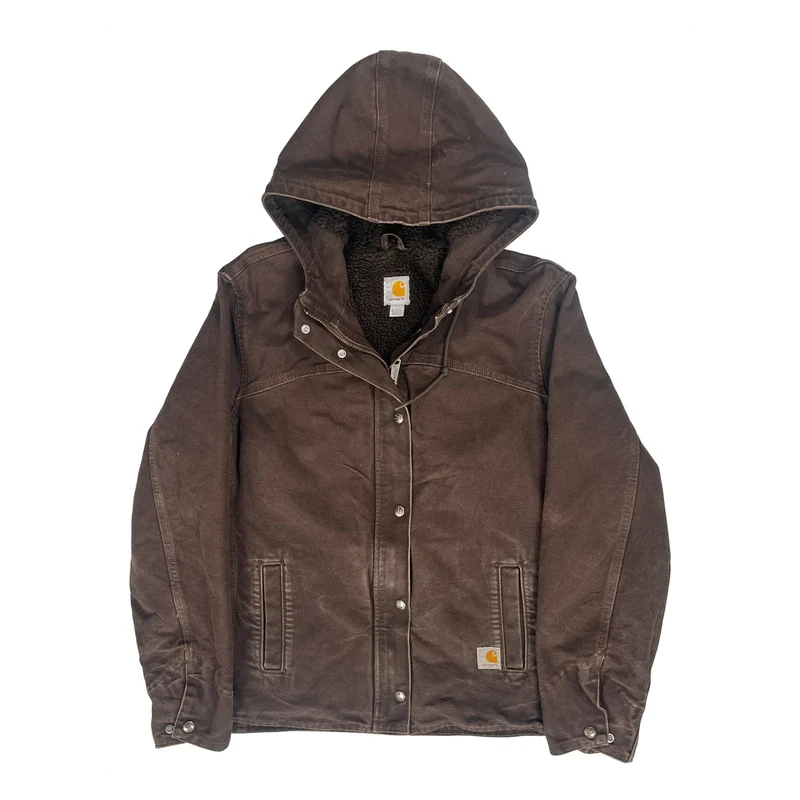 Age 12-14 Carhartt Jacket - Large Brown Cotton