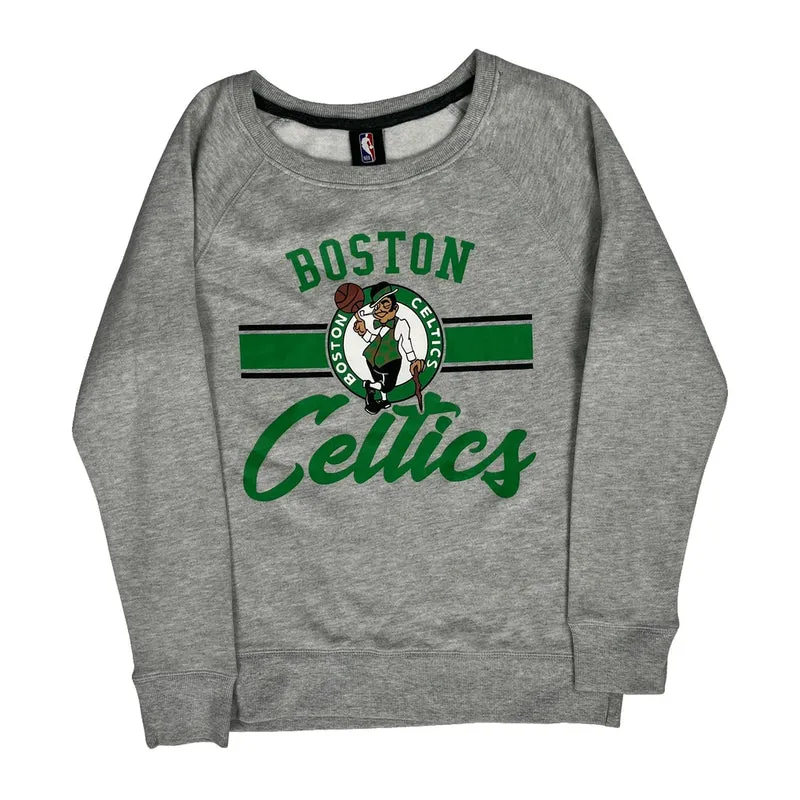 Boston Celtics Nba Graphic Sweatshirt - Small Grey Cotton