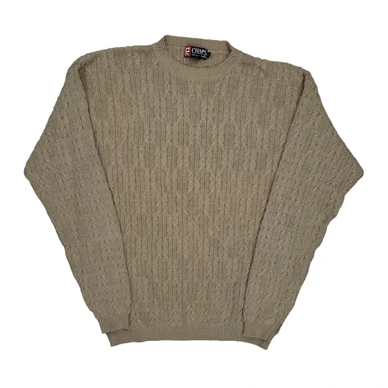 Chaps Ralph Lauren Jumper - Large Beige Linen Blend