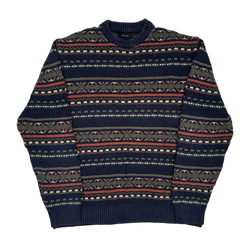 Unbranded Striped Jumper - Large Navy Cotton