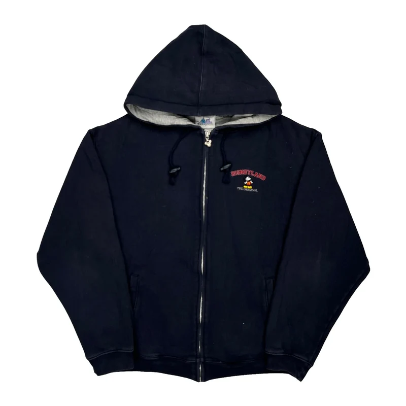 Disneyland 1955 The Original Disney Graphic Hoodie - Small Navy Cotton