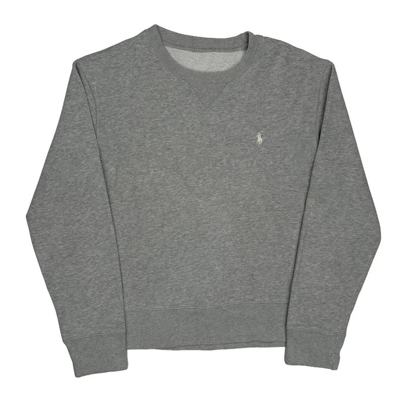 Polo By Ralph Lauren Sweatshirt - Small Grey Cotton