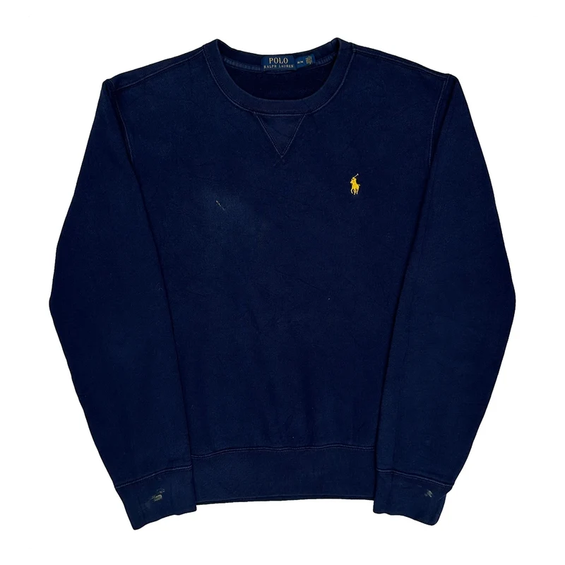 Polo By Ralph Lauren Sweatshirt - Medium Navy Cotton