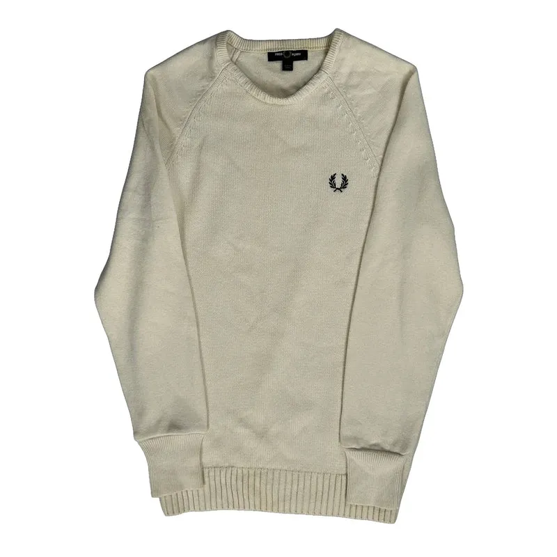 Fred Perry Jumper - Small Cream Cotton